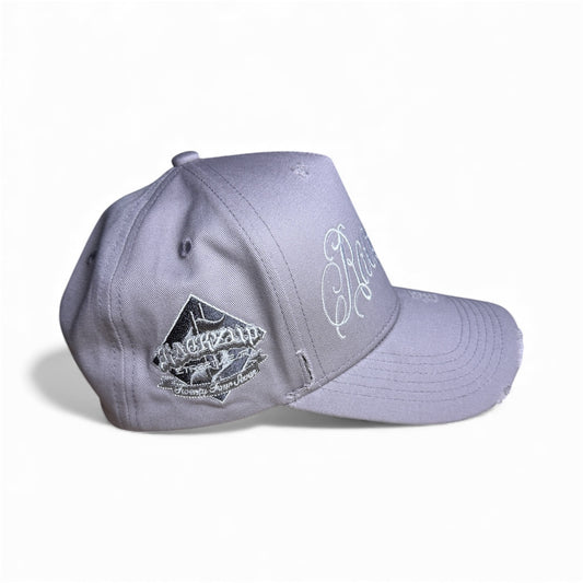 Distressed A-Frame Snapback Grey